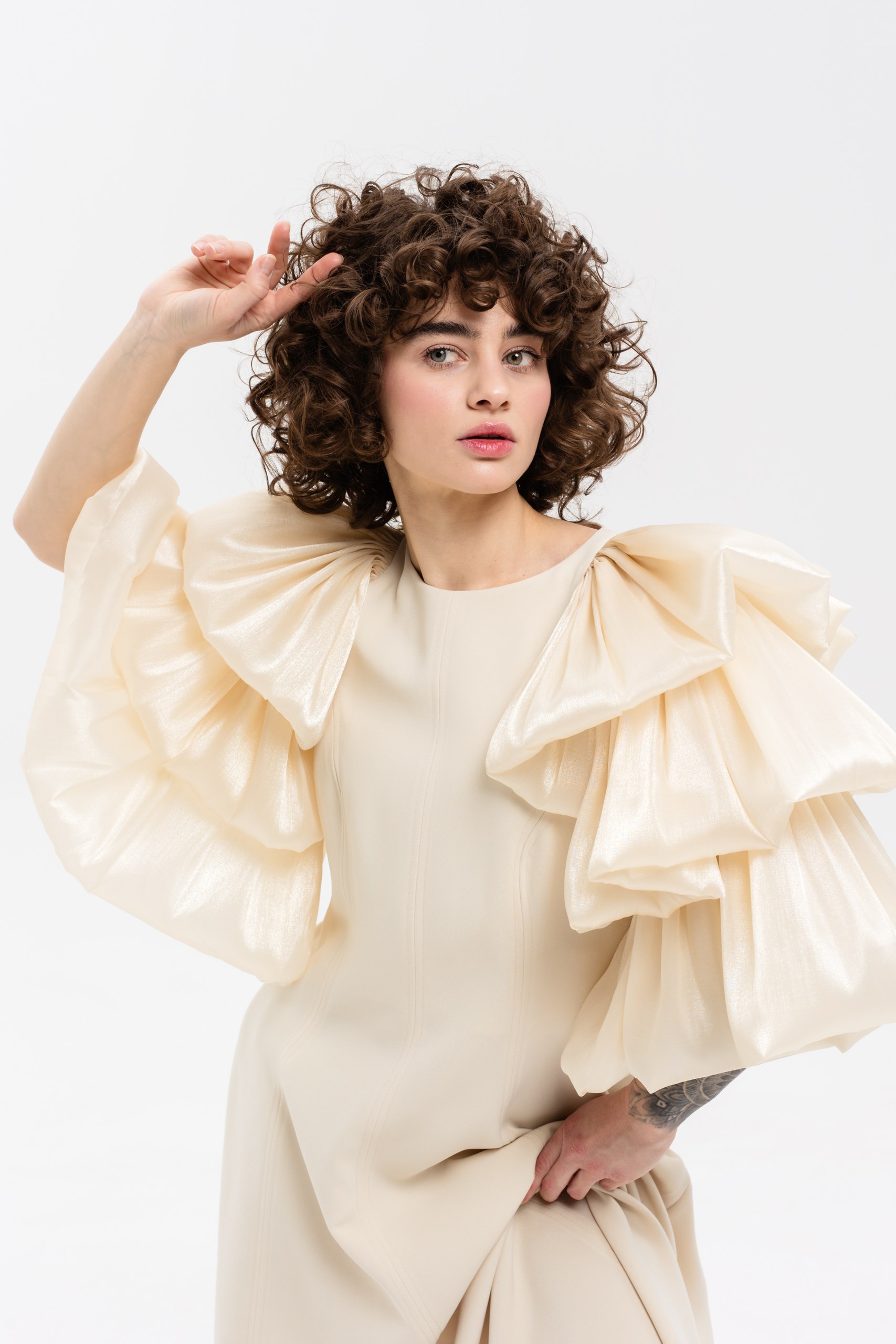 Платье фантазийное Матильда /молочное/