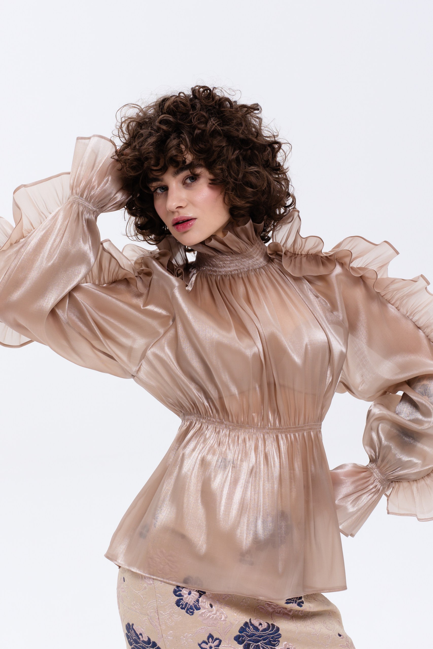 Блуза органза / золото/