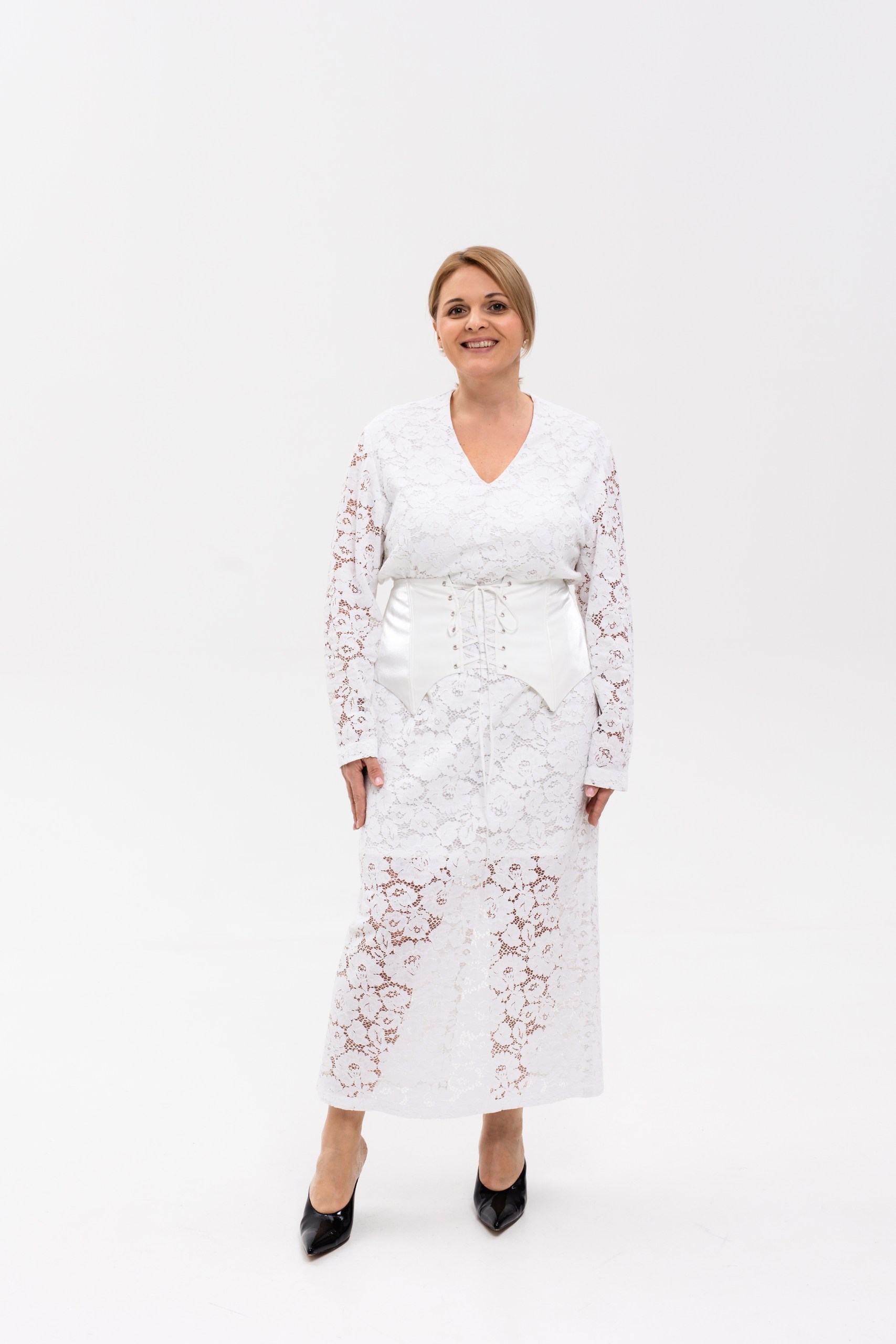 Платье кружево белое