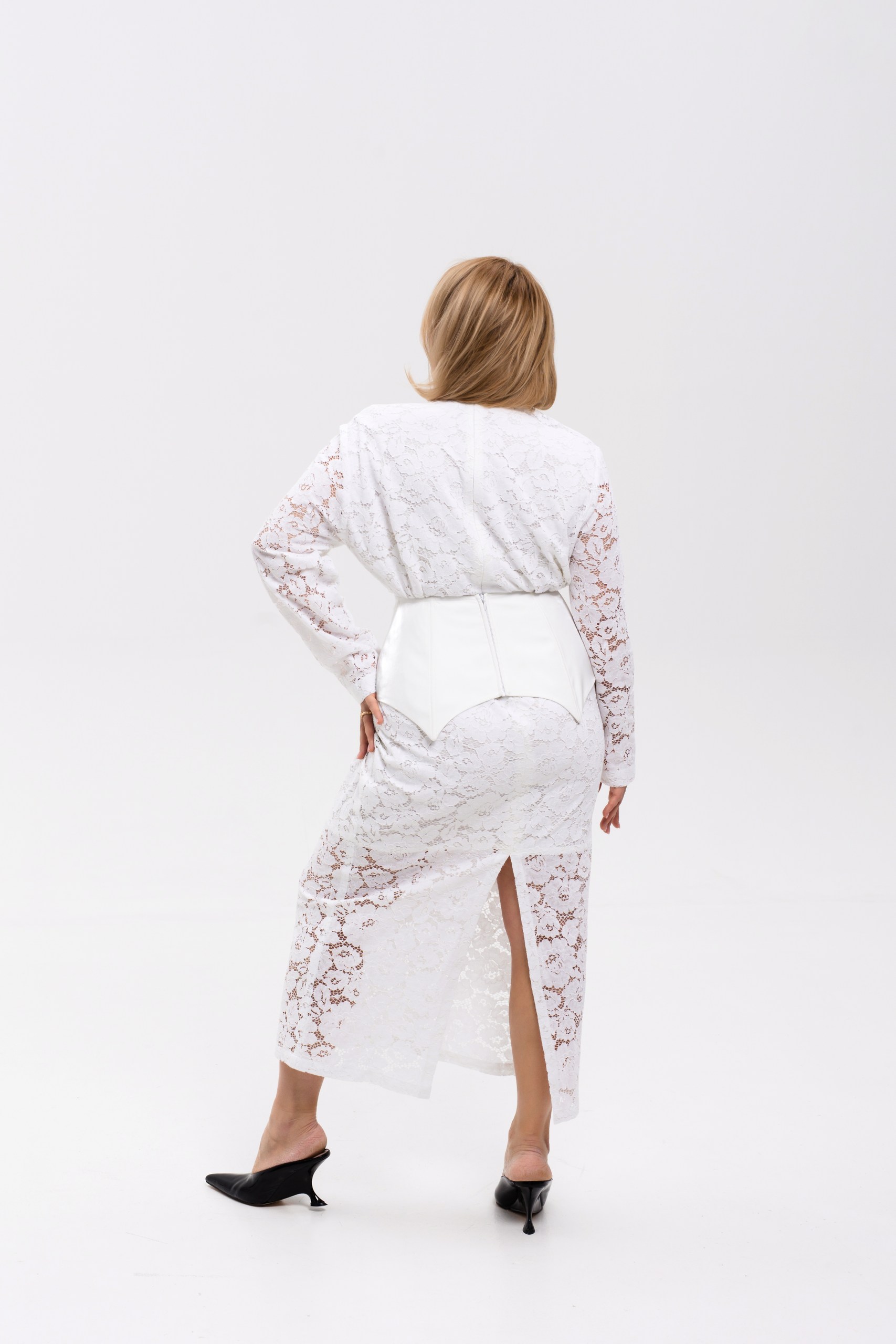 Платье кружево белое